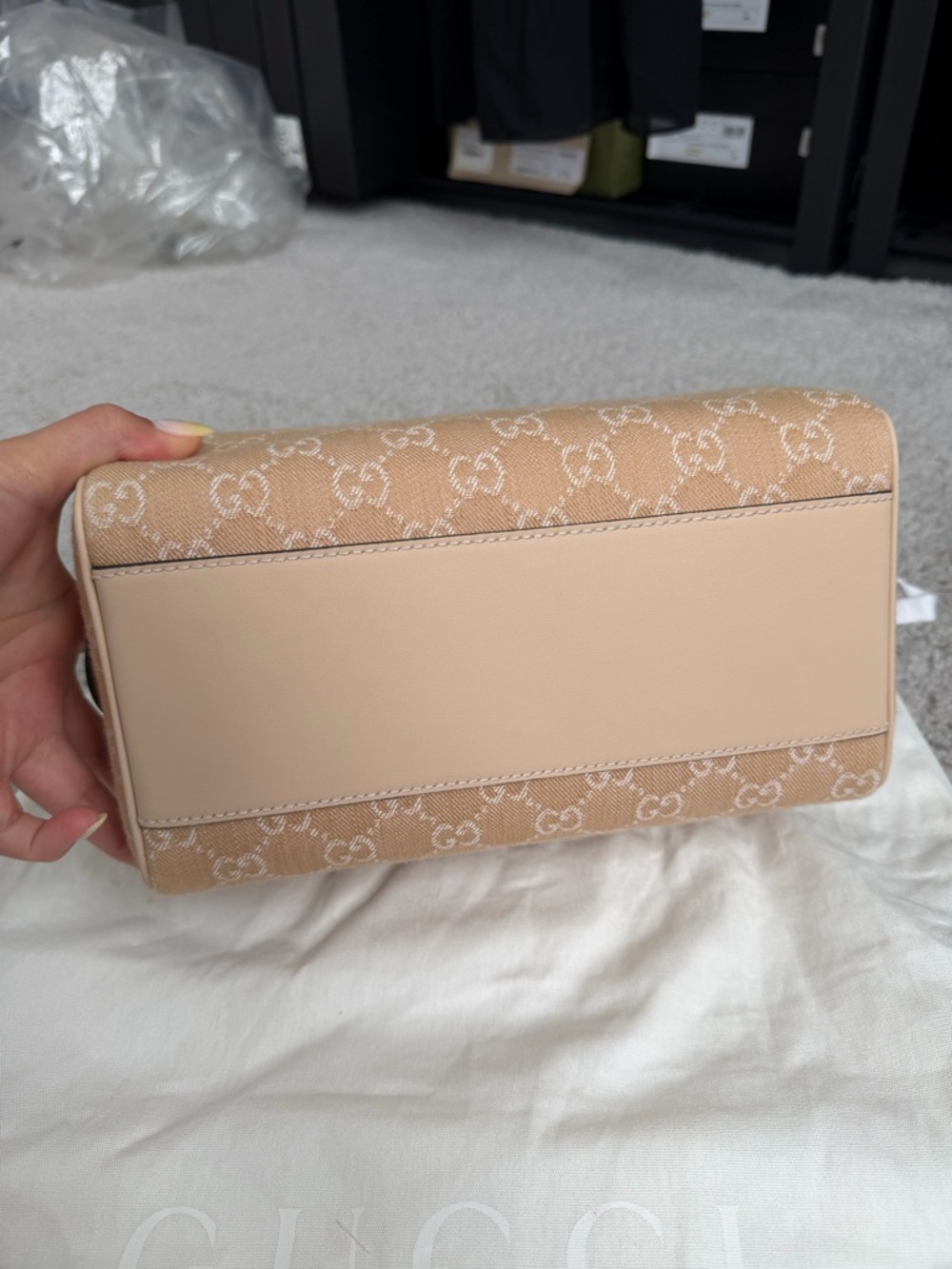 Gucci Ophidia Summer Denim Small Top Handle Bag! - Picture 5 of 7